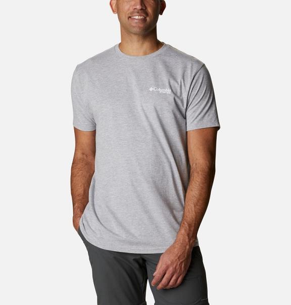 Columbia PFG T-Shirt Grey For Men's NZ85469 New Zealand